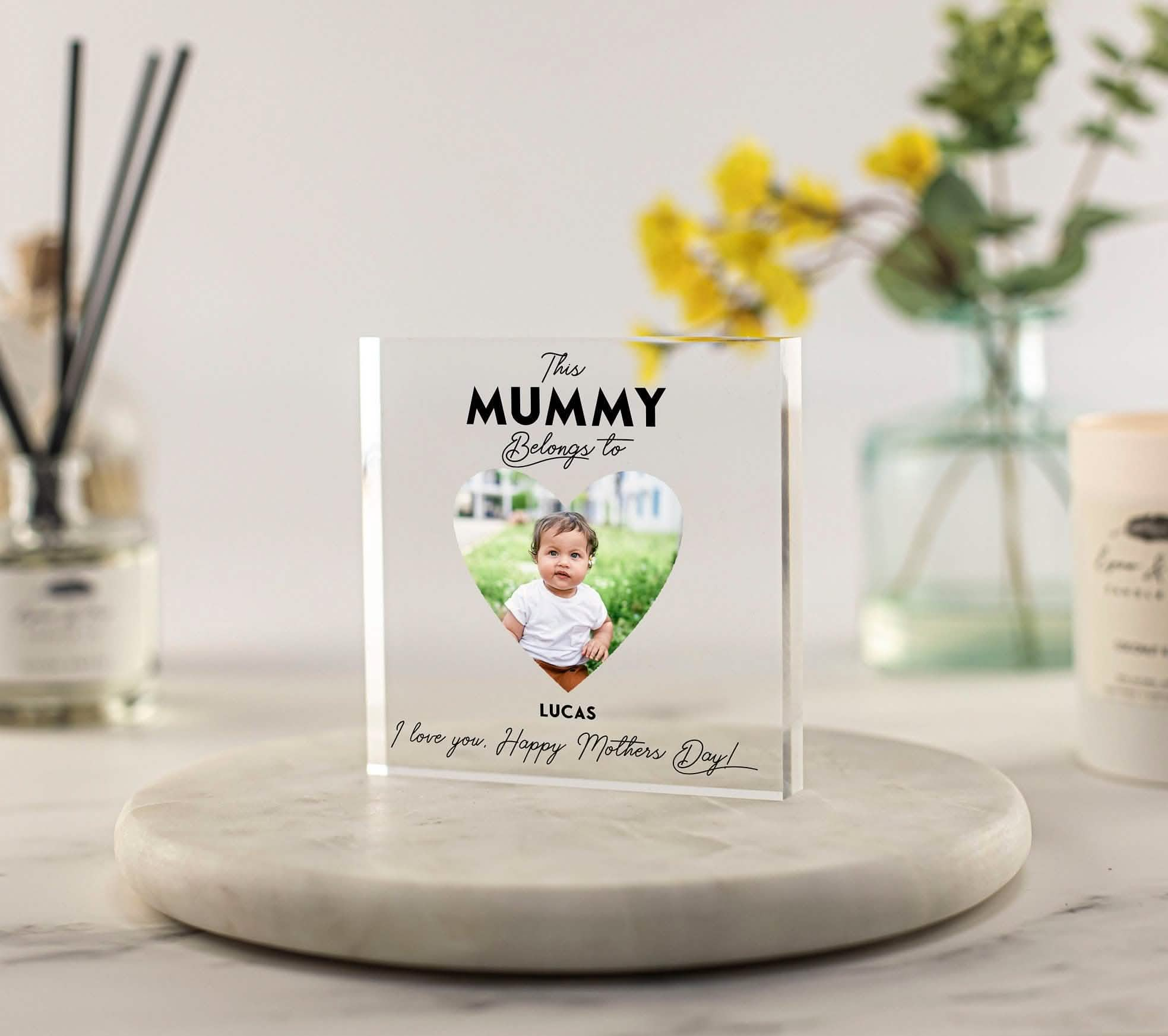 this mummy belongs to personalised mothers day photo gift, personalised bee gifts, mummy gifts, heart photo collage