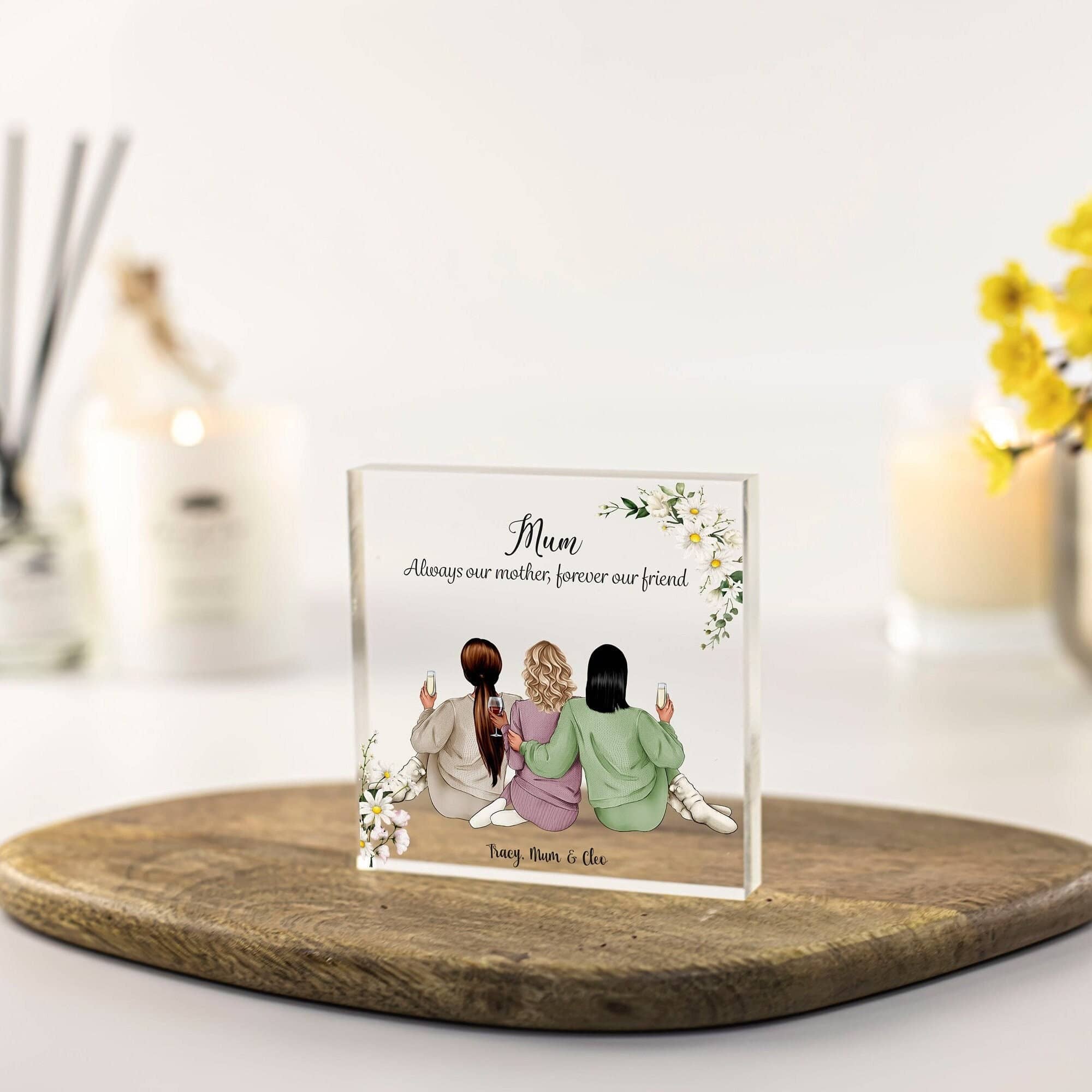 Mothers day Gift, Christmas gift for Mum, Mom Birthday Gift, Sentimental Gift, Meaningful gift for Mums, Love you mam, keepsake plaque print mother and daughter personalisedbee