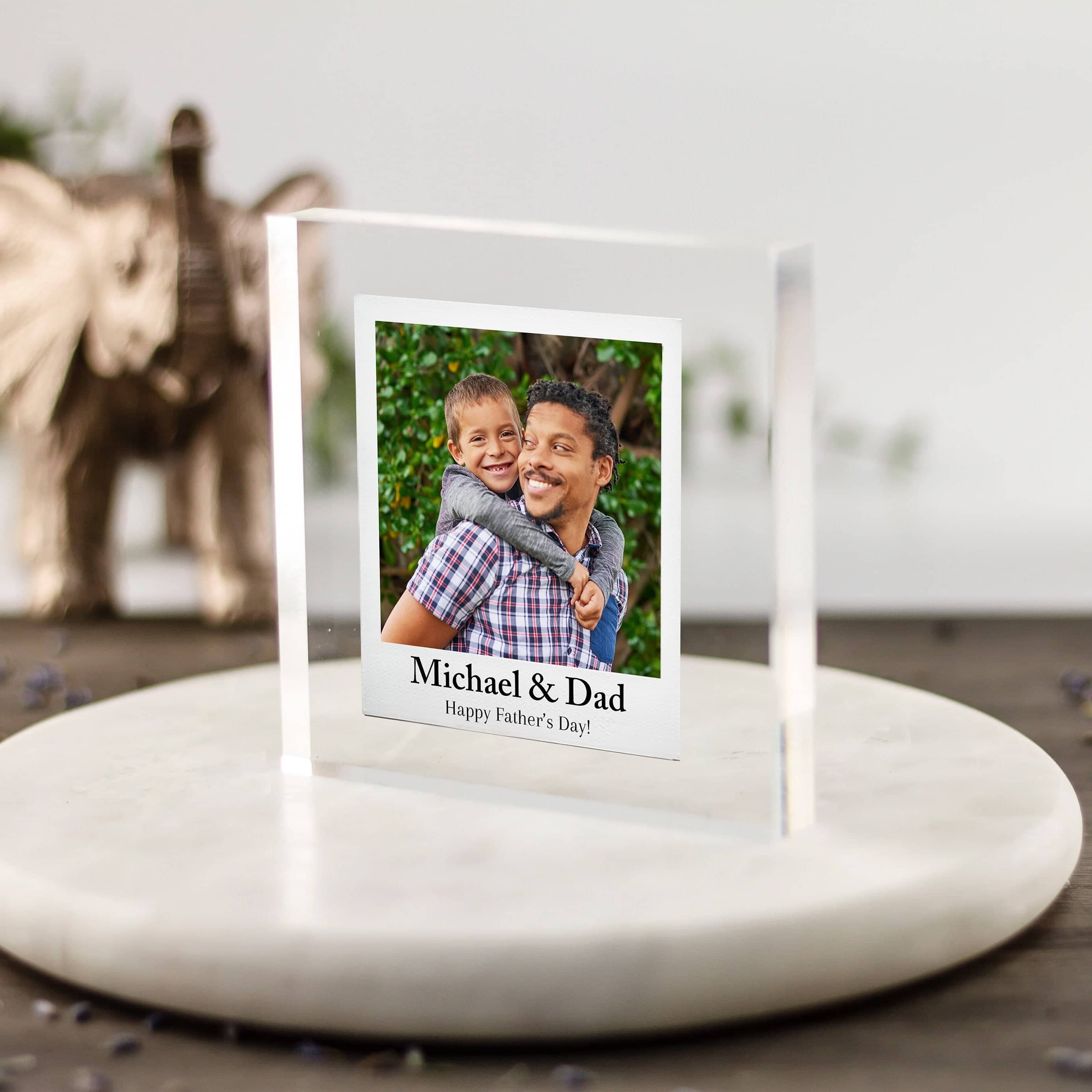 Fathers Day Photo gift Acrylic block, First Fathers day gifts, gifts for men