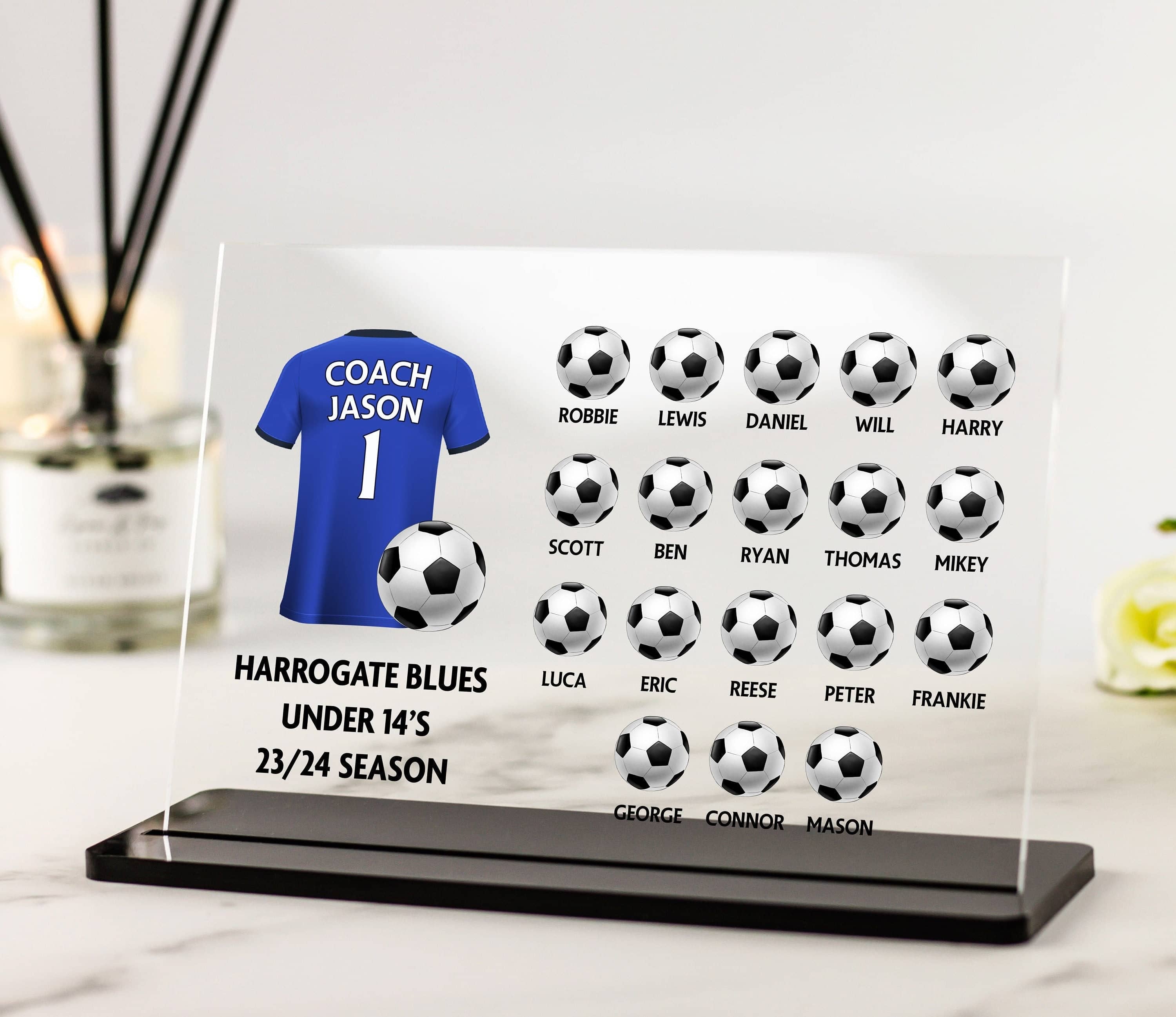 Football Coach Thank you gift, Christmas gift for Football Manager,End of season gift, soccer gifts