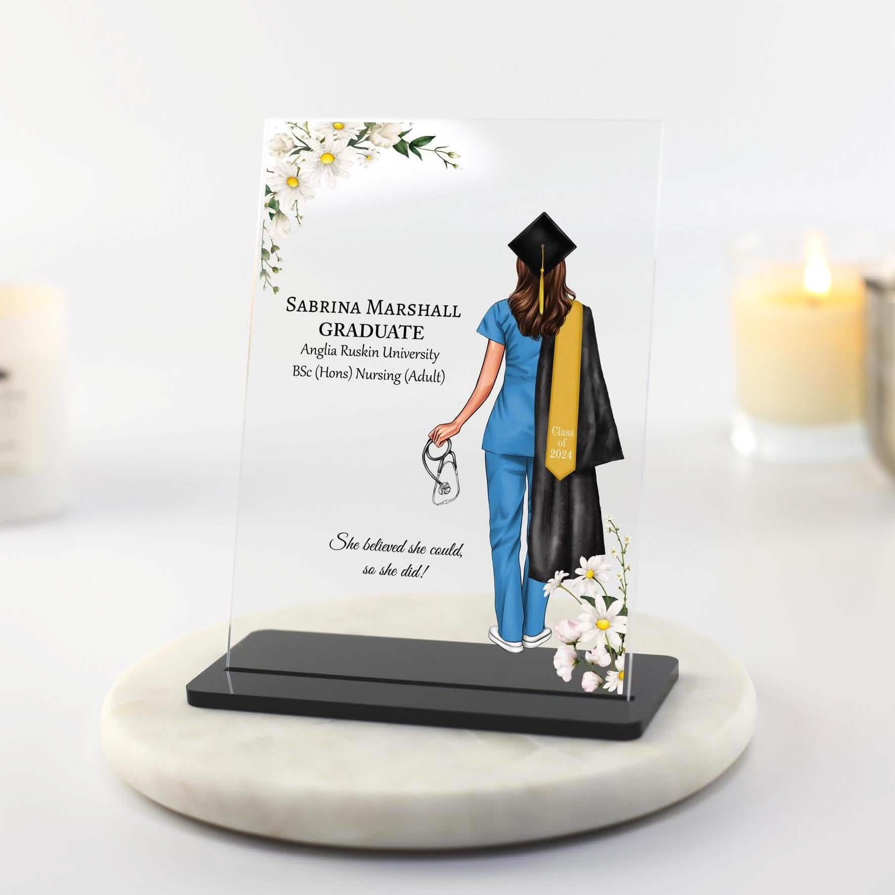 Nurse graduation gift acrylic plaque, congrats passing exams, qualification gifts, vet, paramedic, medical professional, Doctor, dentist helathcare