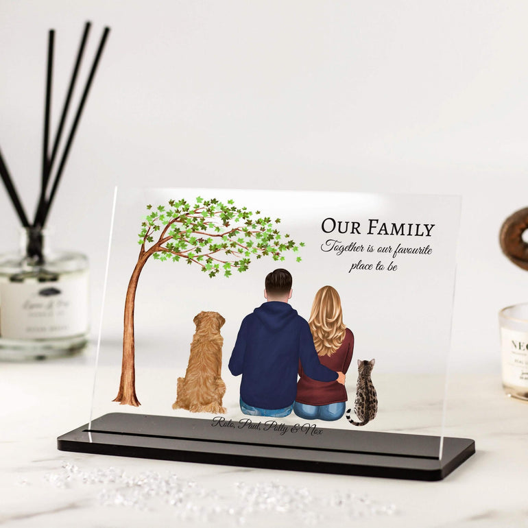 Our Family Print, Together is our favourite place to be Couples Gift, Boyfriend, Girlfriend, Wife, Valentines Day, Dog Mum, Dog Dad, gift from Dog, Cat, Parents, Weddings presents