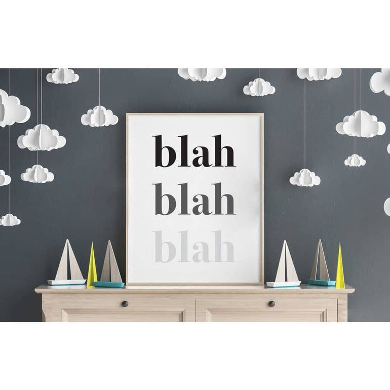 Blah Blah Blah Print-Papier Art Designs