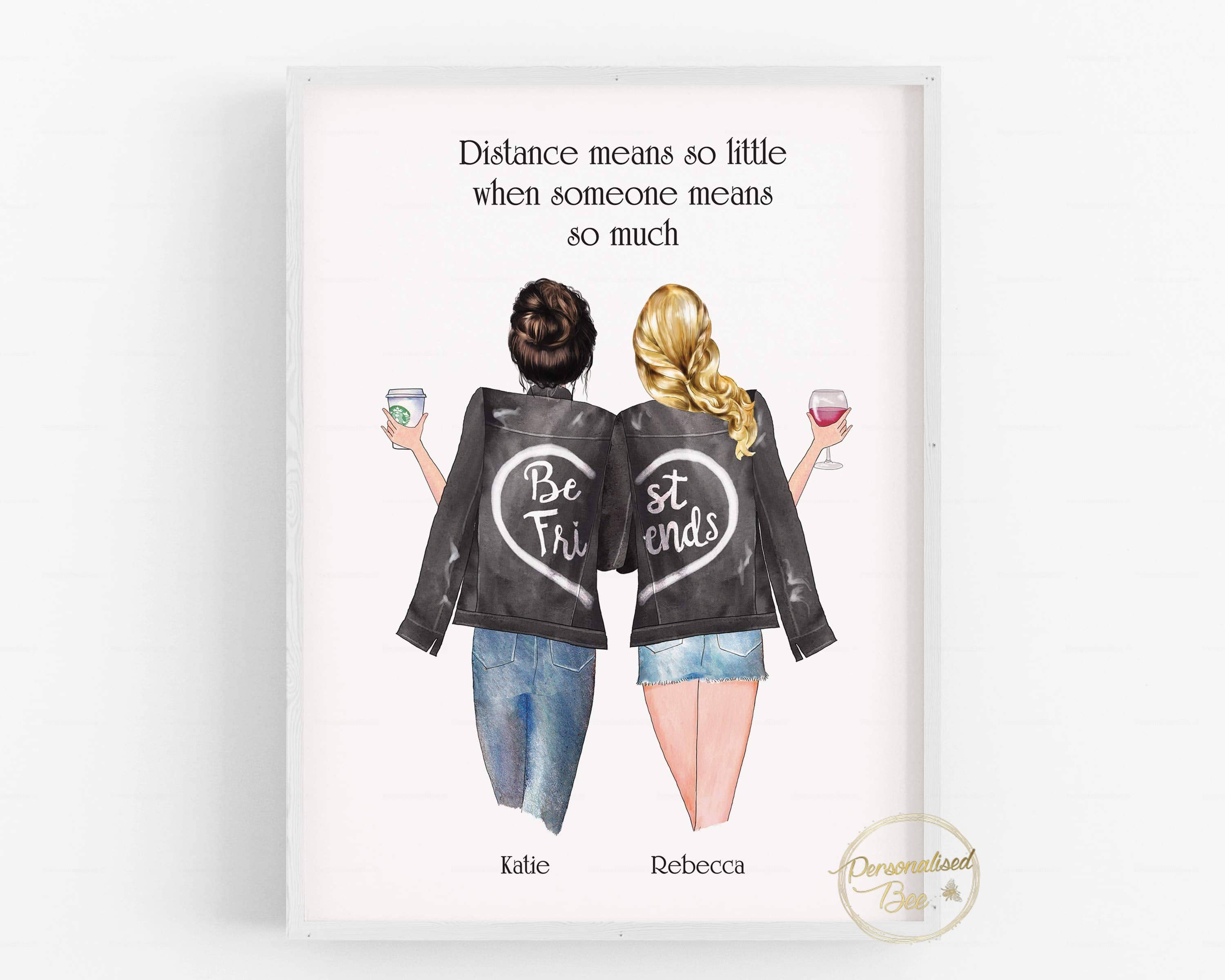 Best Friend Quotes Frames - Best Friend Frame with Quotes - Unique Quotes  Birthday Gift Ideas for Best Friend - (13.6 X 10.6 Inches) (True friends  are Paper Print - IMGMC posters -