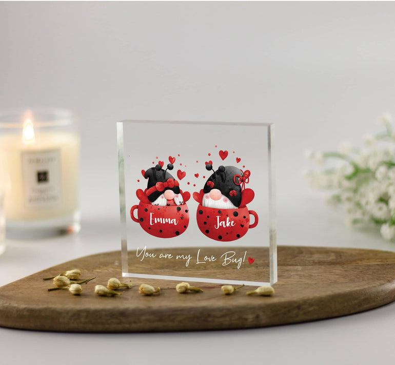 Cute Boyfriend Gift, Girlfriend Gift, Valentines Gift, Personalised Husband Gift, Love You Gift, Soulmates, Birthday Gifts Acrylic Block