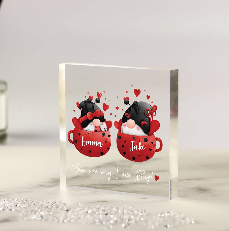 Cute Boyfriend Gift, Girlfriend Gift, Valentines Gift, Personalised Husband Gift, Love You Gift, Soulmates, Birthday Gifts Acrylic Block